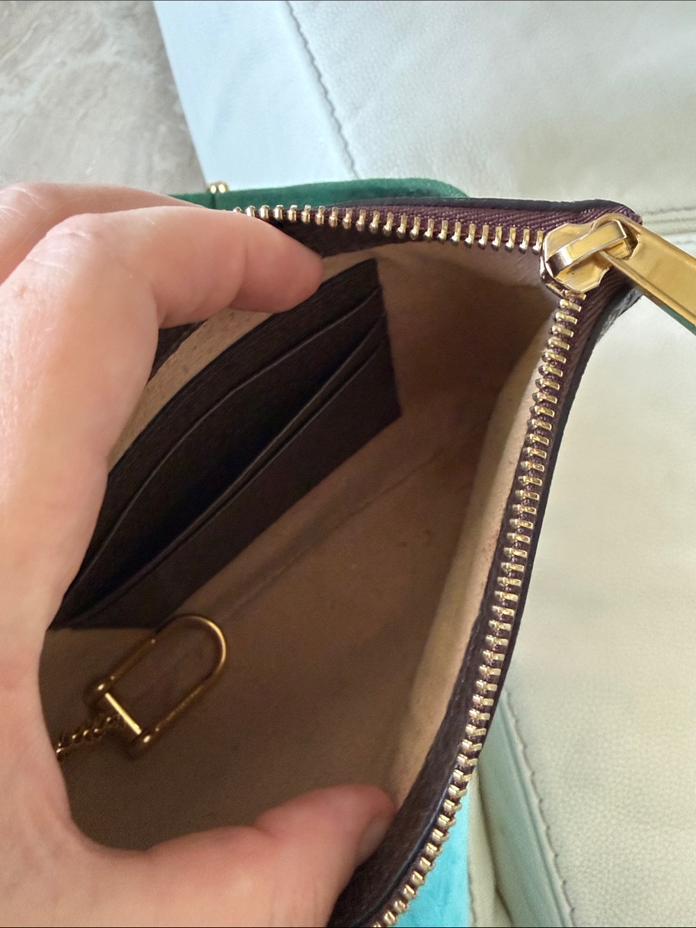 Gucci Brown GG Canvas Heart & Pouch Belt Bag with Green/Red Web - Picture 4 of 5